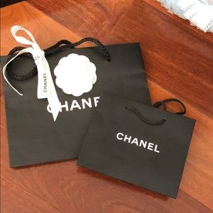Chanel Two Gift Bags With Camellia new